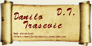 Danilo Trašević vizit kartica